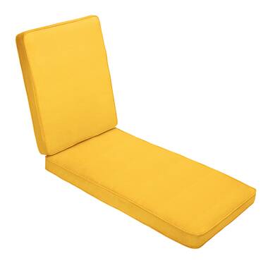 Yellow lounge chair online cushions